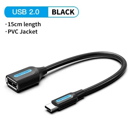 Vention USB C OTG Adapter USB A to Type C Adapter Cable USB3.0 2.0 5Gbps Data Adapter Type-C Converter for MacBook Pro Xiaomi 17