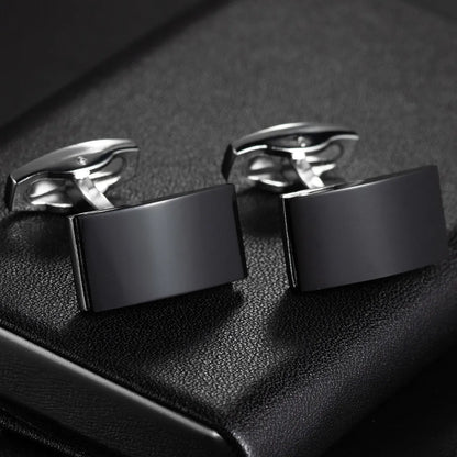 Round Cufflinks Mens For Business Shirt Wedding Party Men Cufflink Solid Cloth Rectangle Stripe Cuff links Accessories Wholesale
