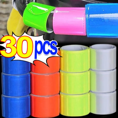 5pcs Cycling Pvc Reflective Bracelet Wristband Fun Run Star Should Support Safety Warning Reflective Ring Bracelet Concert Protection