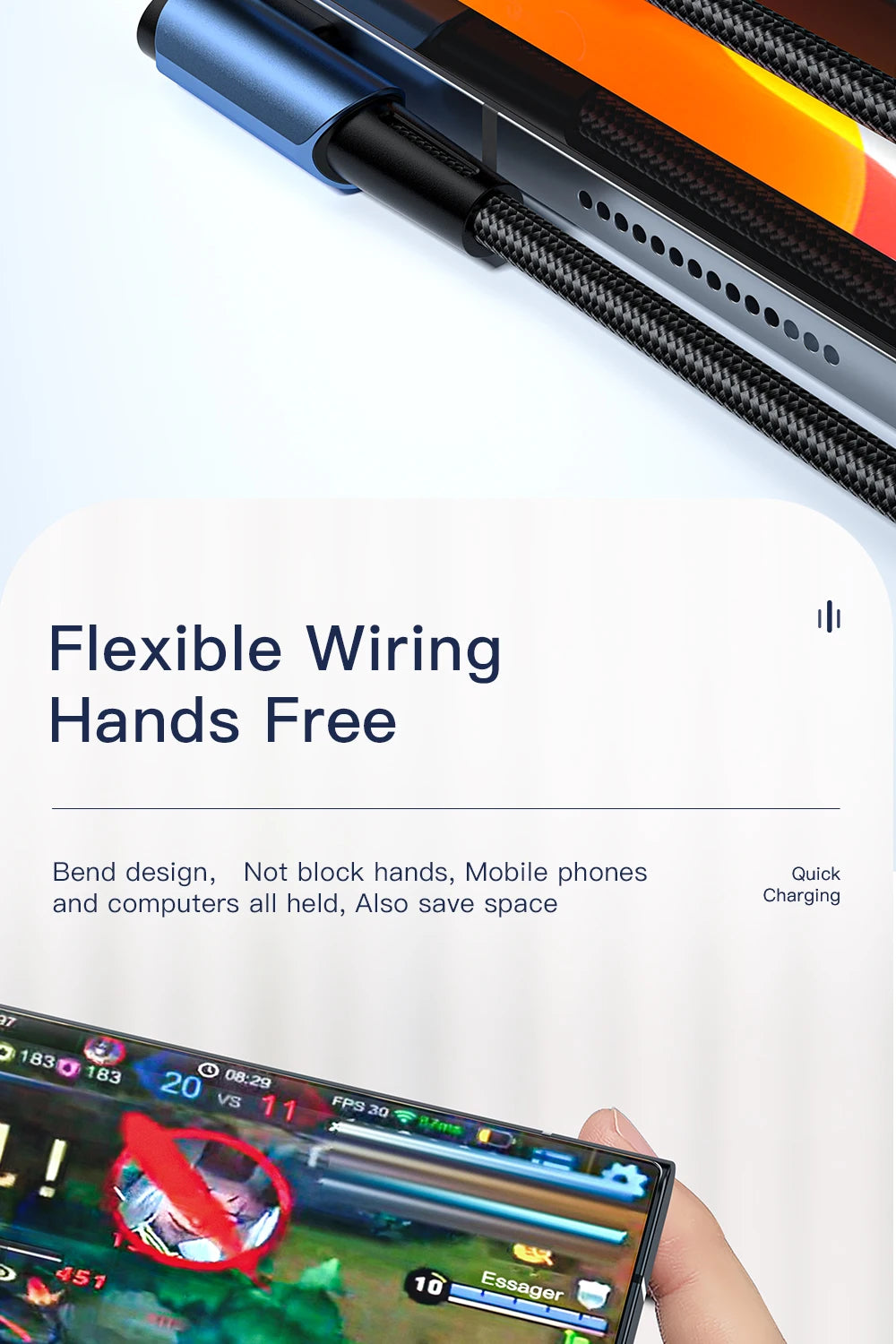 Essager 100W USB Type C To USB C Cable 90 Degree Angle For iPad MacBook Pro Xiaomi Samsung Huawei Fast Charging Type-C Date Wire