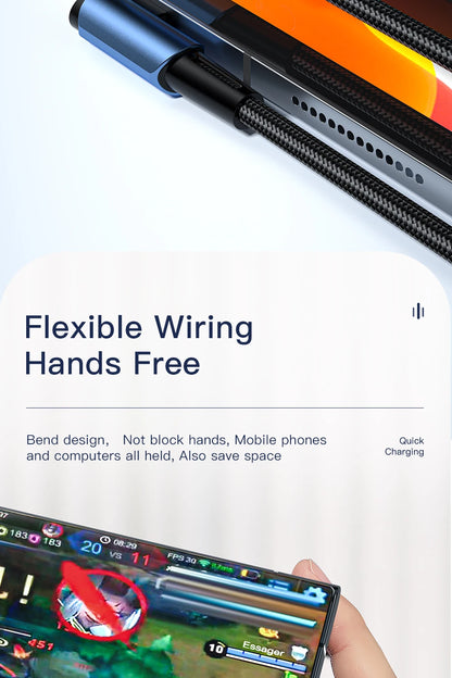 Essager 100W USB Type C To USB C Cable 90 Degree Angle For iPad MacBook Pro Xiaomi Samsung Huawei Fast Charging Type-C Date Wire