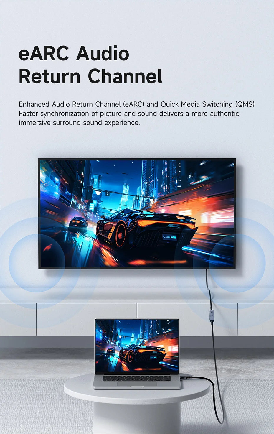Hagibis HDMI Coupler 8K HDMI 2.1 Female to Female Connector Extension Cable Adapter for HDTV Monitor Laptops Projector Roku TV