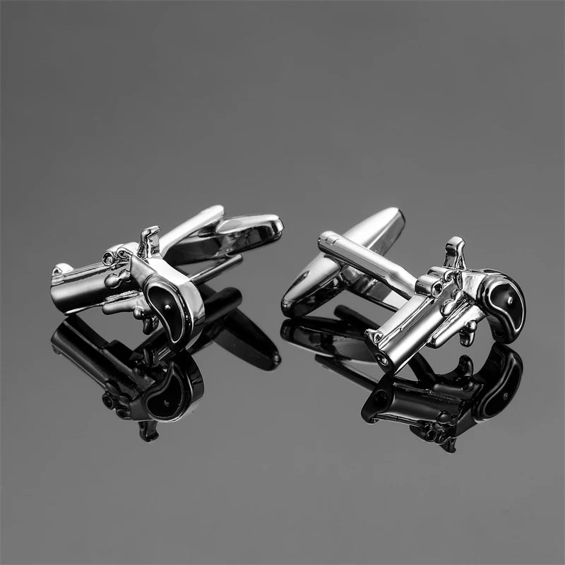 High quality men's French shirt cufflinks brand new fashion poker cufflinks dice pistol dice car logo buttons