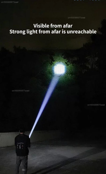 Mijia Outdoor Flashlight Portable Strong Lights Variable Focus with Floodlight Side Lights Long Range USB Rechargeable LED Lamp
