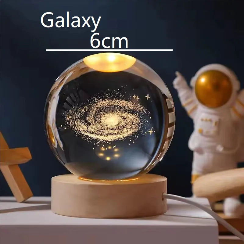 System Galaxy Table Lamp Glowing Moon Sphere For Bedroom Decoration Gift