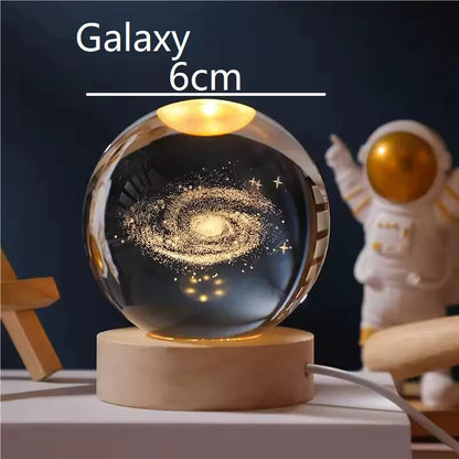 System Galaxy Table Lamp Glowing Moon Sphere For Bedroom Decoration Gift