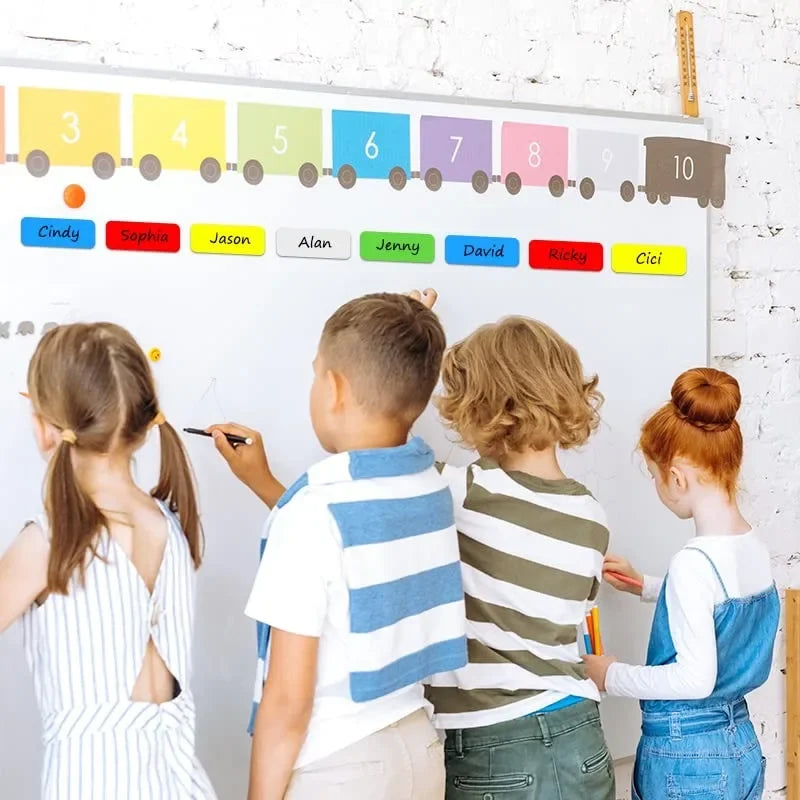Magnetic Label Stickers Reusable Dry Erase Shelf Tag Stickers DIY Identification Classify Stickers for Stationery Office Storage