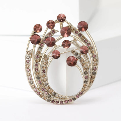 Rhinestone Flower Brooches for Women Alloy Palace Style Pins Event Party Backpack Decoration Clothes Accessories