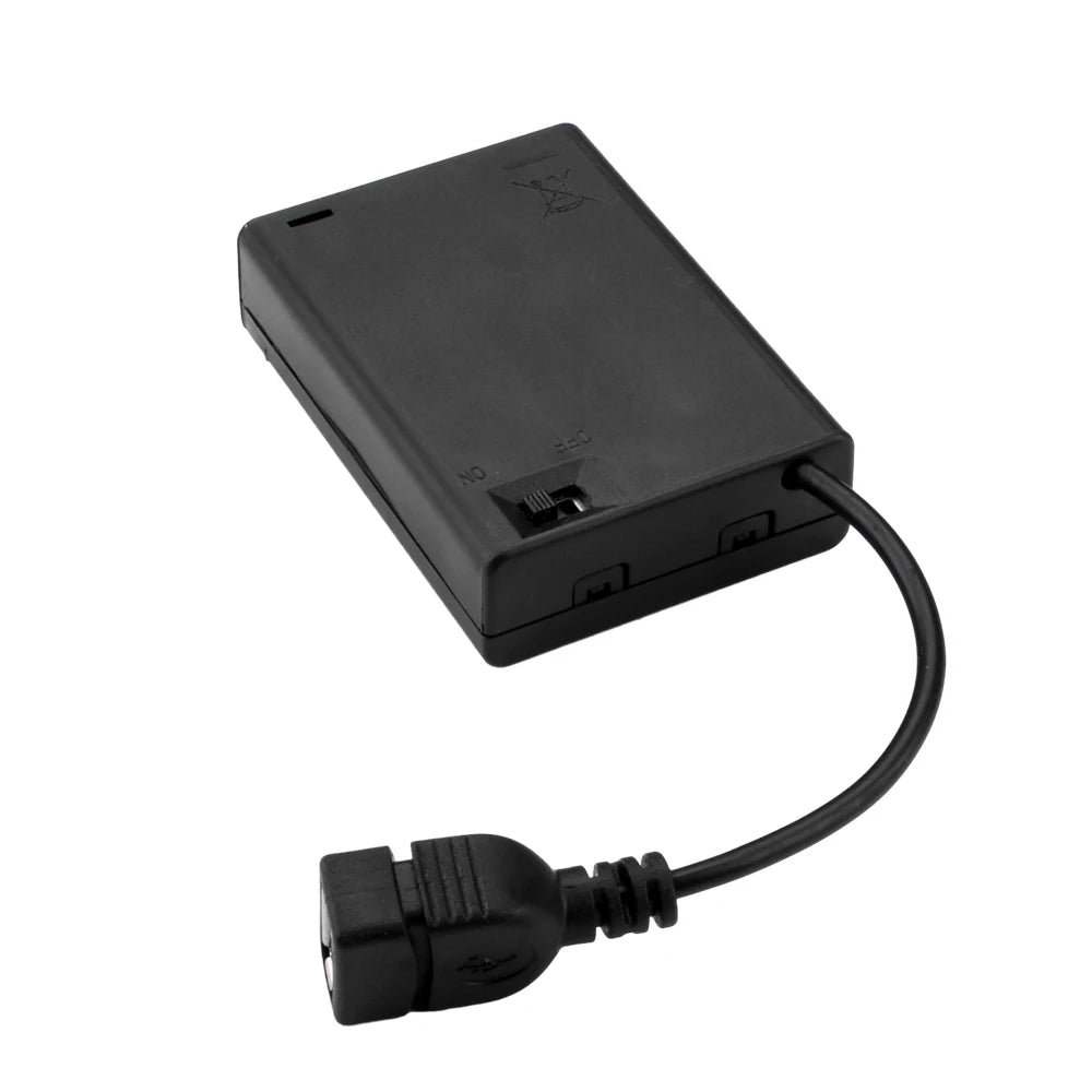Portable Mini 3 4 x AA Battery Holder Storage Box Case USB Power Supply Battery Box For LED Strip Light 4.5V 6V Battery Holder