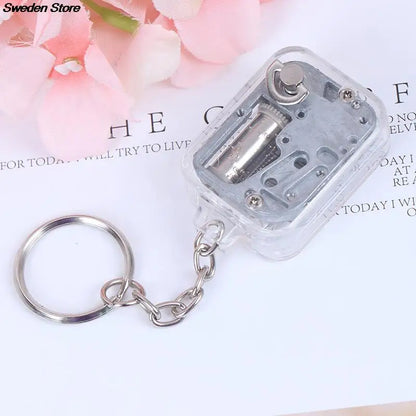 1PC Music Box Movement DIY Play Set Mechanical Metal Music Boxes Clockwork Keychain Gift Home Decor Random Music