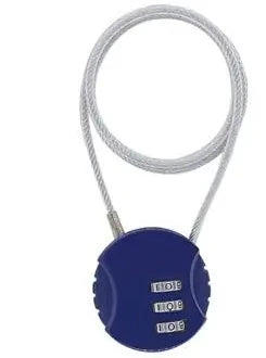 Extended Wire Rope Combination Lock 3 Digit Code Lock Password Motorcycle Helmet Metal Keyed Padlock Travel Anti-Theft Locks