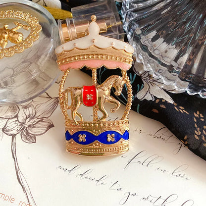 Baroque Luxury Carousel Design Brooch for Men and Women，Jewelry Accessories Pins，Wedding Holiday Party Couple Surprise Gift
