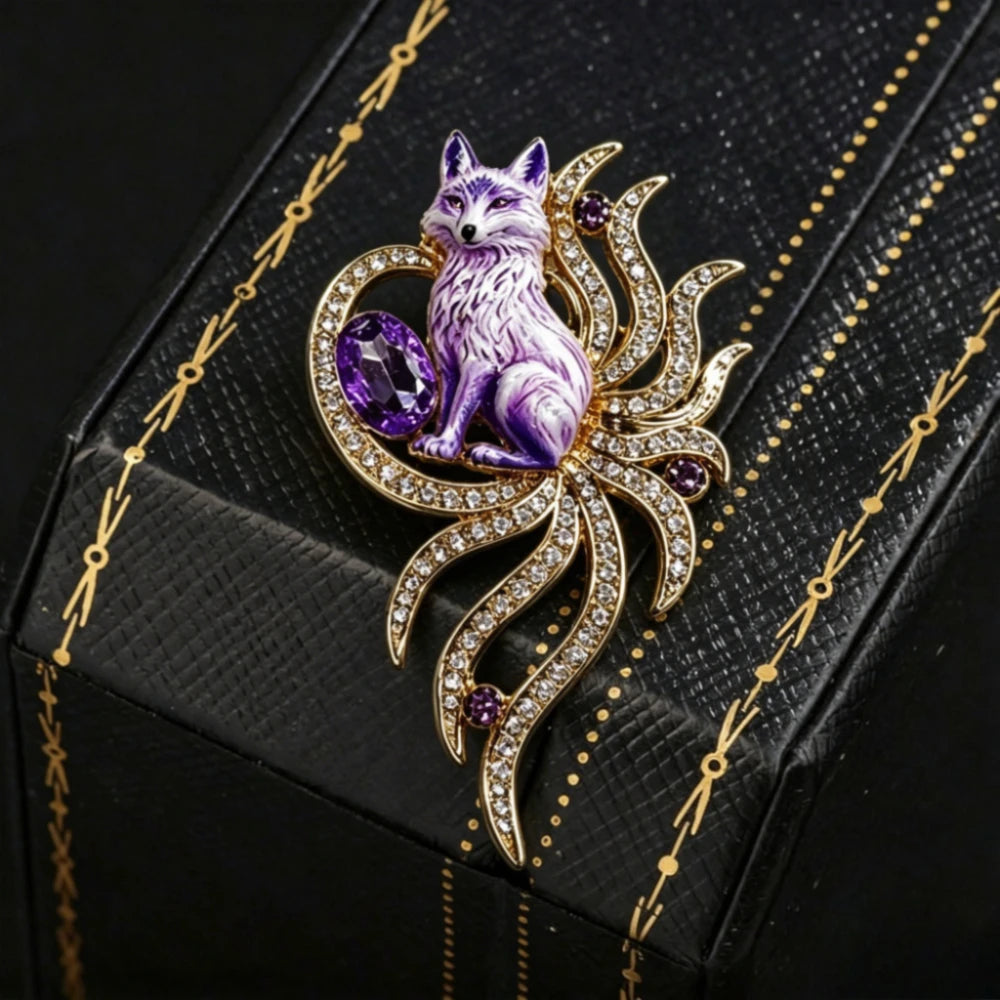 Baroque Luxury Fox Animal-Themed Brooches for Men and Women, Jewelry, Fashion Accessories, and Party Gifts