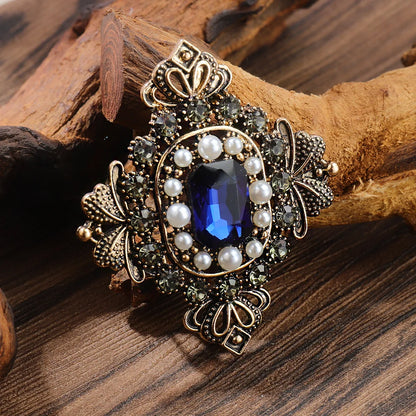 Baroque-Style Luxury Vintage Cross Brooch for Men and Women, Jewelry, Fashion Accessories, Wedding and Party Gifts