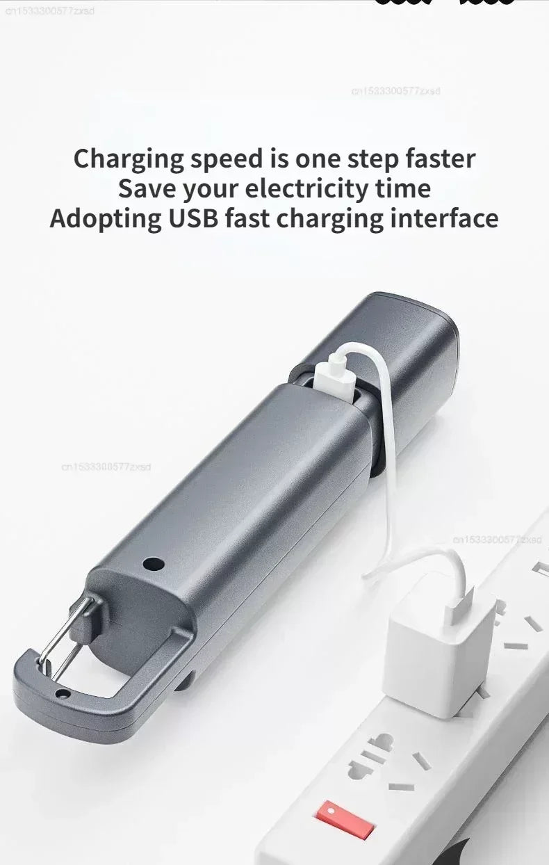 Mijia Outdoor Flashlight Portable Strong Lights Variable Focus with Floodlight Side Lights Long Range USB Rechargeable LED Lamp