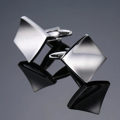 High end men's French shirt cufflinks Classic Square laser lattice wire drawing cuffs buttons business suit accessories jewelry