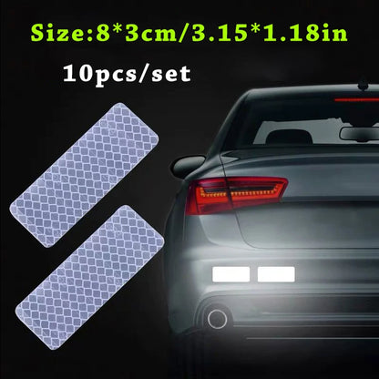 5pcs/set Car Bumper Reflective Safety Strip Stickers Car Reflective Sticker Reflective Warning Safety Tape