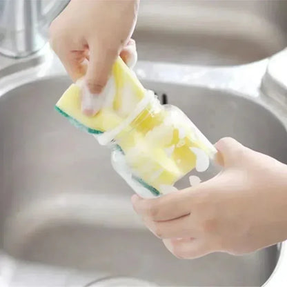 5PCS Kitchen Sponges Dual-Sided Scrub Pads Super Absorbent Dish Towel Scratch Resistant Scrubbing Sponge Highly Absorbent
