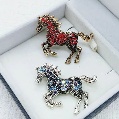 High-End Horse Year Brooch Cute Fun Steed Collar Pin Chinese Style Light Luxury Creative Accessory
