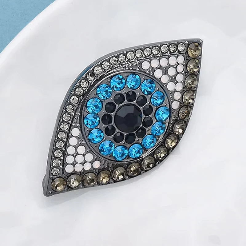 Wuli&baby Charming Eye Brooches Pins For Women Unisex 2-color Sparkling Rhinestone Eye Party Office Brooch Pin Gifts