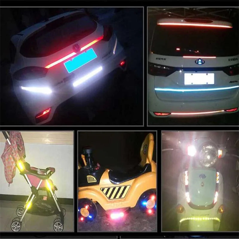 1pc 8m Bike Stickers Reflective Tape Fluorescent DIY Bike Bicycle Strips Cycling Tapes for Bicycle Helmet Motorcycle Scooter