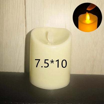 Wholesale LED Flameless Candles Flickering Light for Christmas Wedding Birthday Party Decor, 1–10PCS Battery Operated Candle