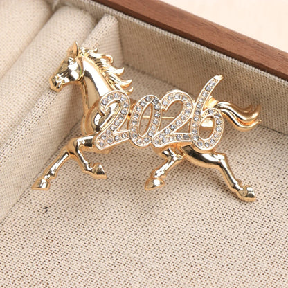 Luxury 2026 Year of the Horse Design Brooch for Men and Women, JewelryAccessories, Wedding, Holiday, Party, Couple'sSurpriseGift