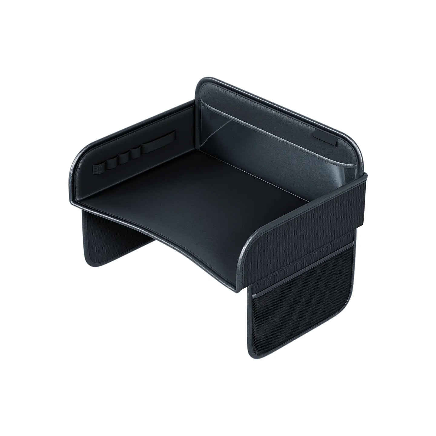 Child Car Dining Drawing Table Leather Universa Safety Seat Tray Backseat Children Table Tool Toys Phone Storage Pocket Lap Desk