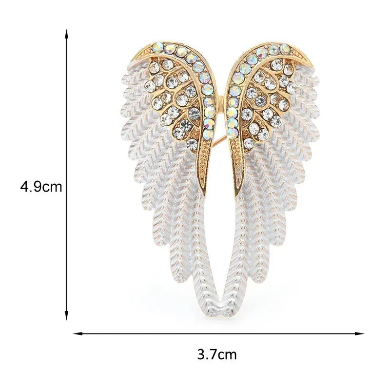 New Fashion Angel Wing Brooches Lady Elegant Exquisite Magpie Versatile Brooch Pins Best Party Gift Jewelry