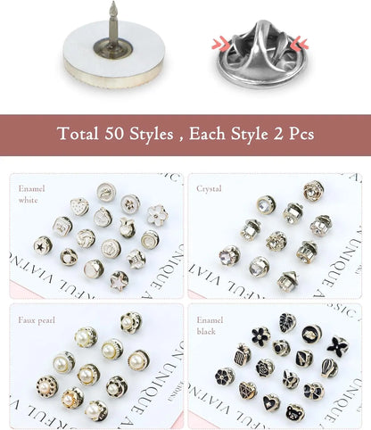 20pcs/Lot Button Brooch Prevent Accidental Exposure Buttons Brooch Badge Cufflinks Button Detachable Buttons Sewing Accessories