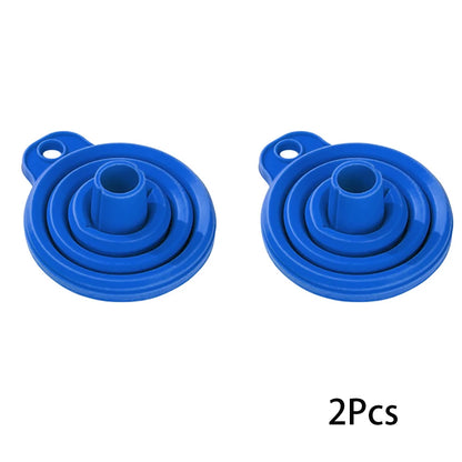2Pcs Foldable Car Engine Funnel Silicone Liquid Funnel Washer Engine Oil Petrol Change Tools for Motorcycle Car Acesssories