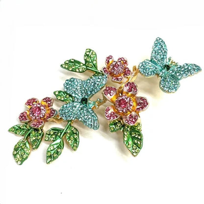 Baroque Luxury Butterfly Flower Design Brooch for Men and Women, Jewelry Accessories, Wedding, Holiday, and Party Gift