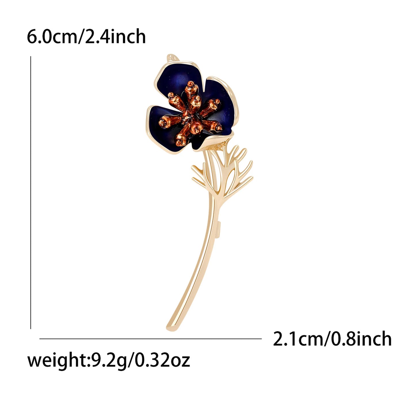 Fashion Enamel Flower Brooches for Women Unisex Plant Pins Office Casual Party Friend New Gifts Jewelry Accessories Decoration
