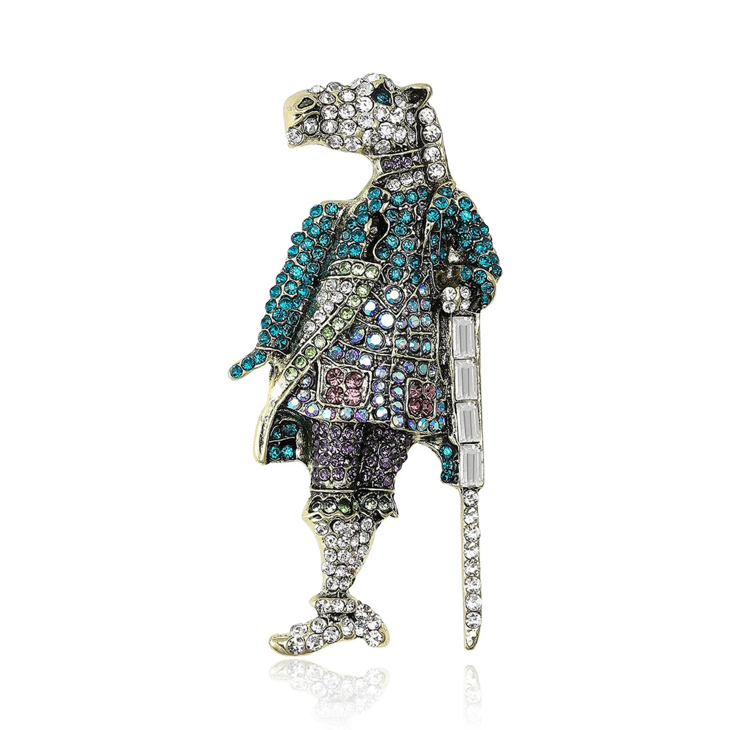 Beaut&Berry Luxury Rhinestone Horse Brooches for Women Unisex Knight Pins Friends Party Gifts Banquet Jewellery Accessories