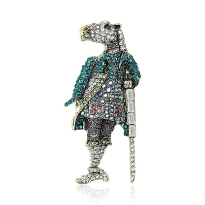 Beaut&Berry Luxury Rhinestone Horse Brooches for Women Unisex Knight Pins Friends Party Gifts Banquet Jewellery Accessories