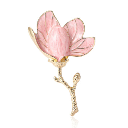 Beaut&Berry Luxury Crystal Glass Flower Brooches for Women Unisex Plant Pins Casual Party Accessories Gifts Friends Decoration