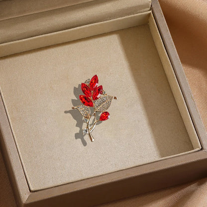 Orchid Style Brooch Women's Alloy Flower Plant Brooches Fashionable and Versatile Clothing Backpack Scarf Accessories Brooch