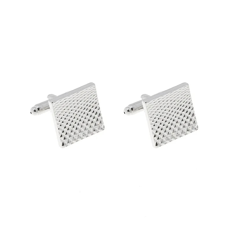 Luxury Quality Men's Cufflinks Classic Geometric Square Metal Sleeve Nails Fashion Cuff Buttons for Clothes Man Wedding Jewelry