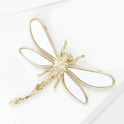 Beaut&Berry Luxury Rhinestone Dragonfly Brooches for Women Unisex Insect Pins Casual Party Jewelry Accessories Gifts Decoration