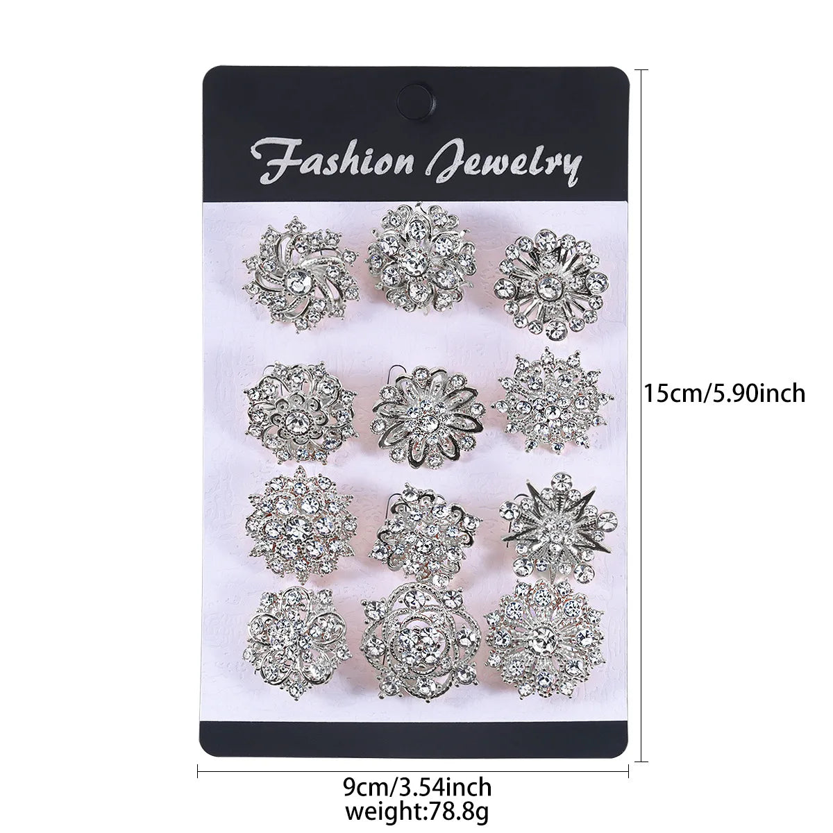 12Pcs/Set Fashion Simple Pearl Flower Brooches Alloy Rhinestone Muslim Bouquet Pin for Women Bridal Shower Party Dress Clothes