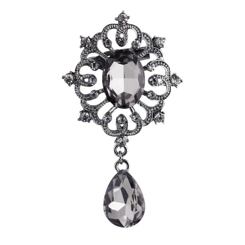 High fashion pins court vintage crystal brooch fashion pendant wedding women's brooch pin jewelry gifts
