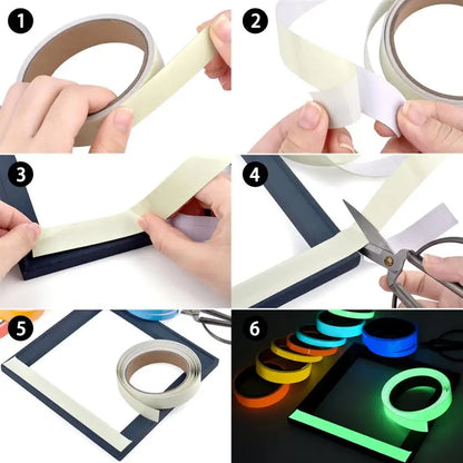 Luminous Fluorescent Night Self-Adhesive Glow In The Dark Sticker Tape Safety Security Home Decoration Warning Adhesive Tape