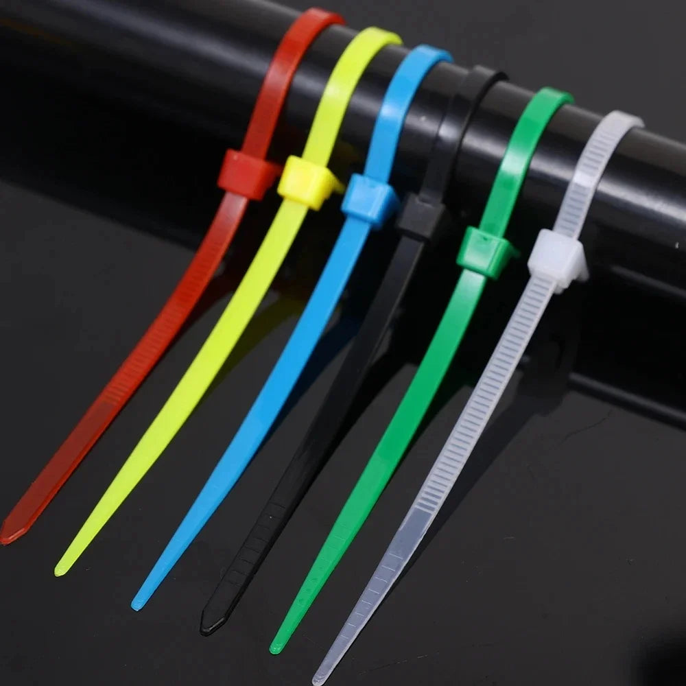 10Pcs Reusable Cable Ties Cable Lock Loop Nylon Ties Removable Recyclable Mixed Colours Black White Cable Ties