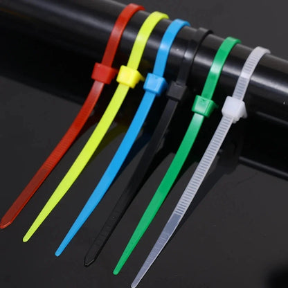 10Pcs Reusable Cable Ties Cable Lock Loop Nylon Ties Removable Recyclable Mixed Colours Black White Cable Ties