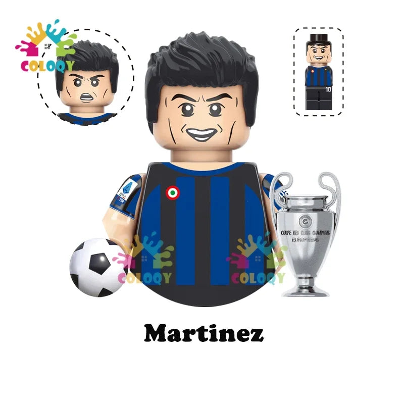 Kids Toys Football Stars Building Blocks Sport Player Mini Action Figures Toys For Boys Christmas Gifts