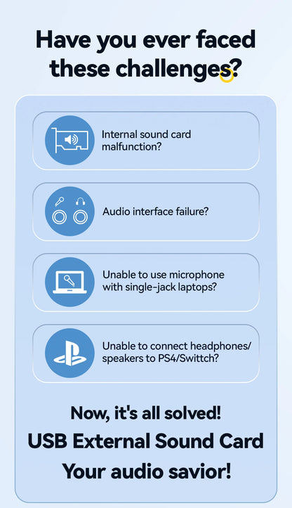 Essager USB Sound Card External 3.5mm USB Adapter Mic Headphone  Audio  Adapter Speaker Interface For Laptop Computer PS5 PS4