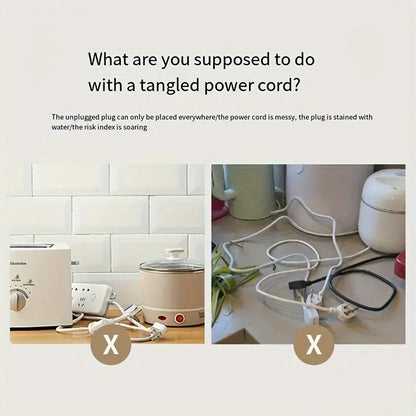 4pcs Silicone Cord Winder Holder Power Cord Organizer Clip Self Adhesive Cable Wire Fixer for Air Fryer Coffee Machine