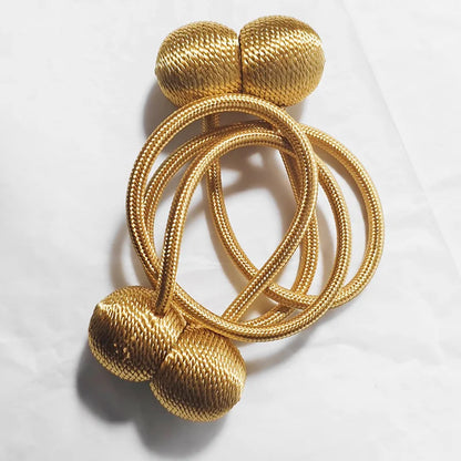 2pcs curtain tiebacks, a pair set, magnetic ropes, light luxury magnetic curtain buckles.