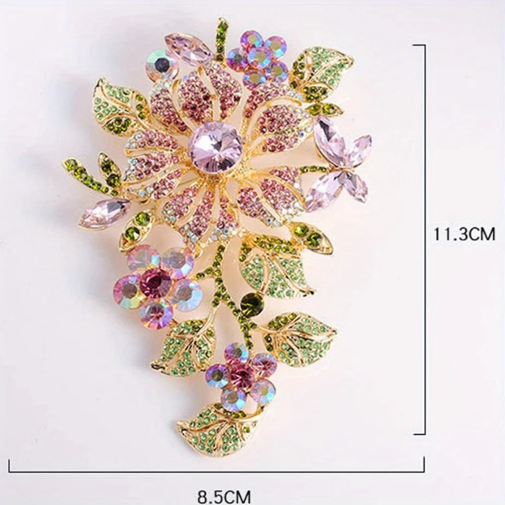 Baroque Luxury Flower Design Men's and Women's Brooch Pins，Jewelry & Accessories，Wedding Holiday Party Couple Surprise Gift