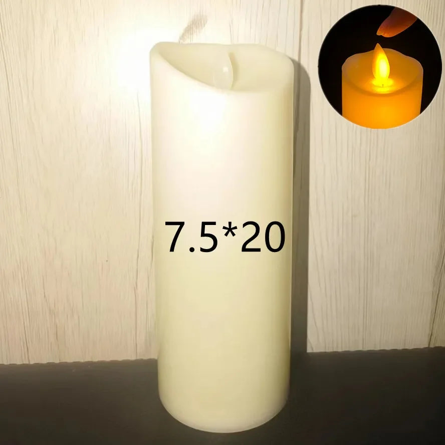 Wholesale LED Flameless Candles Flickering Light for Christmas Wedding Birthday Party Decor, 1–10PCS Battery Operated Candle